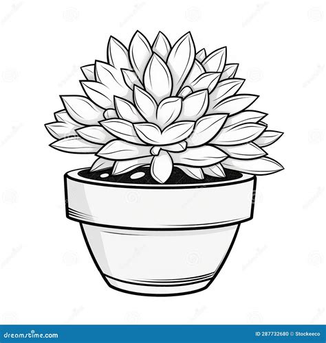 suklay clipart black and white|Succulent Black White royalty.